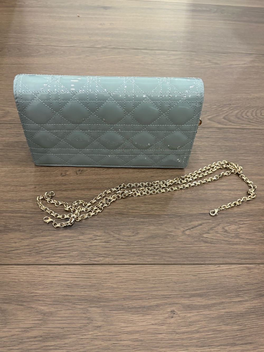 Authentic Lady Dior Calfskin Pouch in Cloud Blue (EXCELLENT, LIKE NEW CONDITION) - Picture 2 of 15